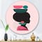 Designart - Ethnic Geometric Silhouette of Afro American II - Modern Metal Circle Wall Art